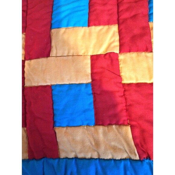 Childs Hand Made BEARS n BUTTERFLIES Baby Crib Quilt Blanket 48" x 36" - Picture 9 of 13